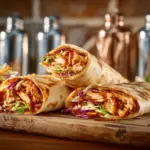 BBQ chicken coleslaw wraps - featured image