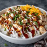 BBQ ranch chicken bowl - featured image