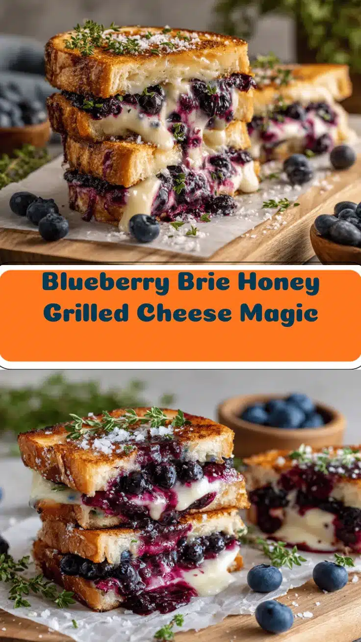 Blueberry Brie and Honey Grilled Cheese recipe