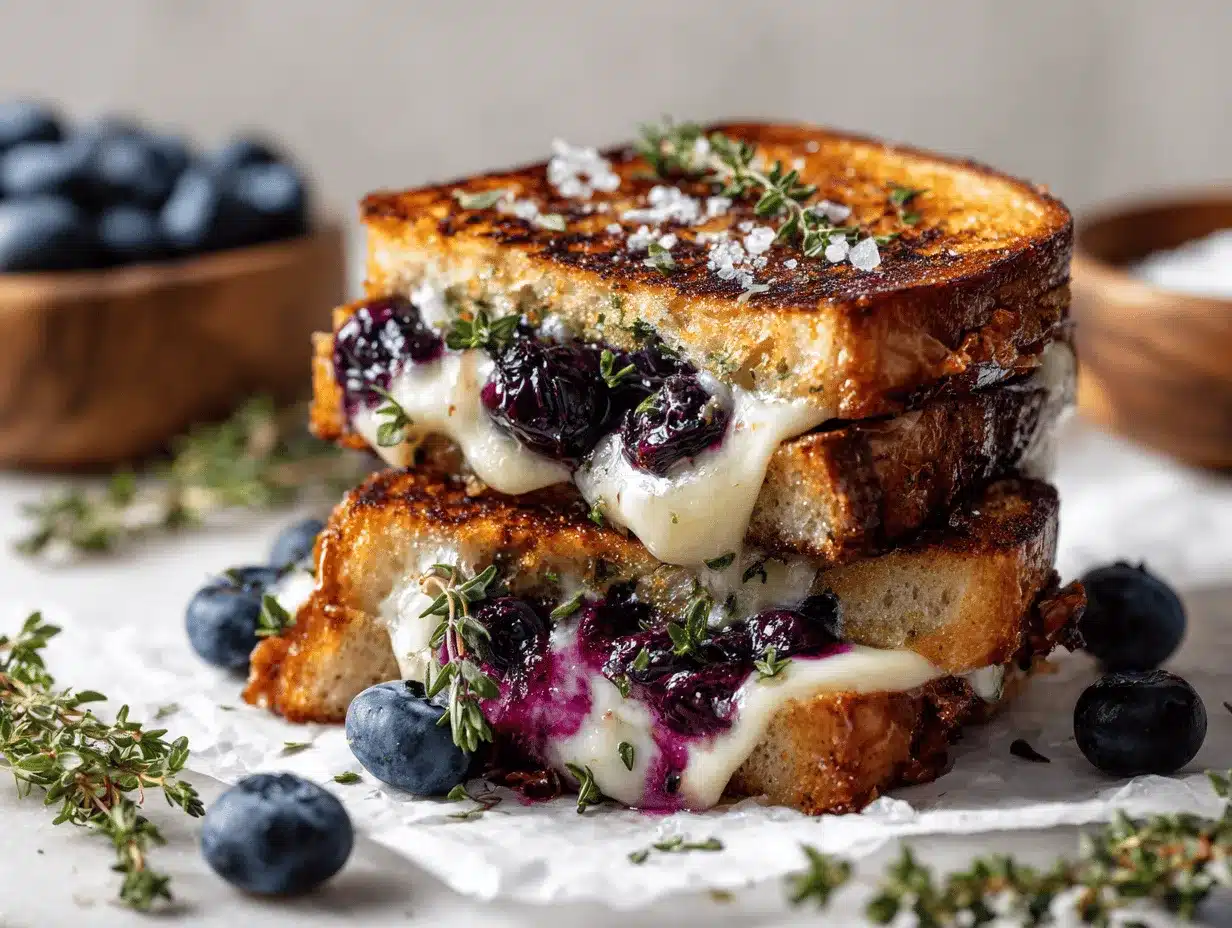 blueberry grilled cheese preparation steps