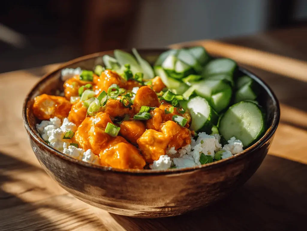 Buffalo chicken cottage cheese bowl - featured image