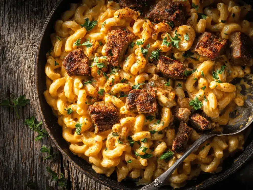 Cajun steak mac and cheese - featured image