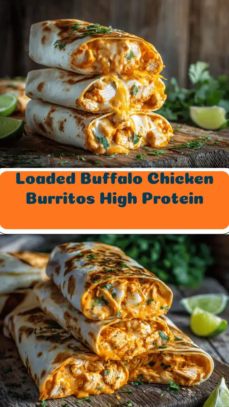cheesy Buffalo chicken burritos recipe