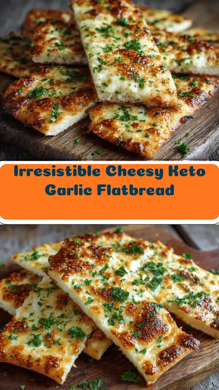 cheesy keto garlic flatbread recipe