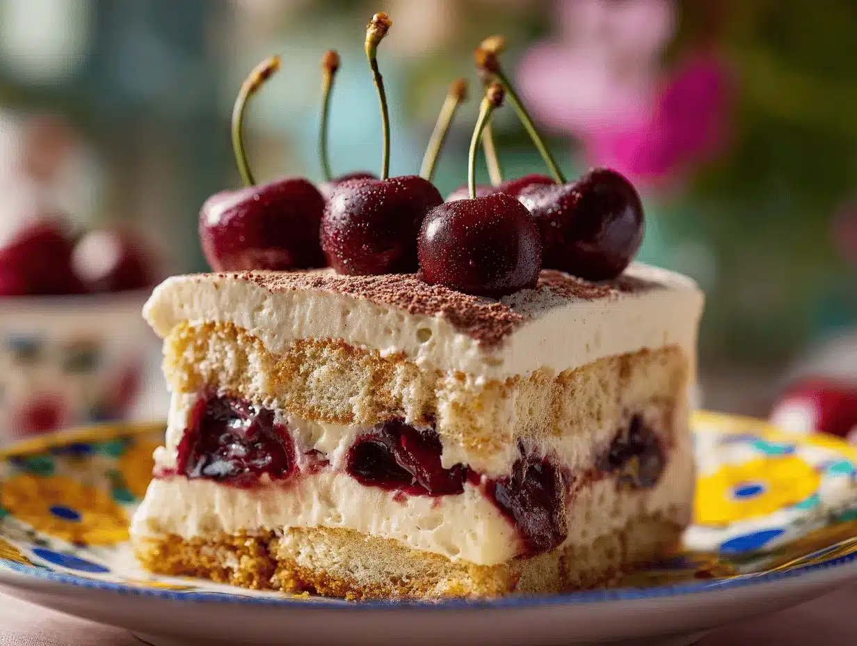 cherry amaretto tiramisu preparation steps