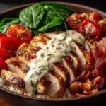 chicken bacon ranch keto bowl - featured image