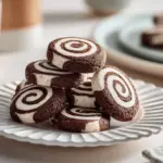 chocolate marshmallow swirl cookies - featured image