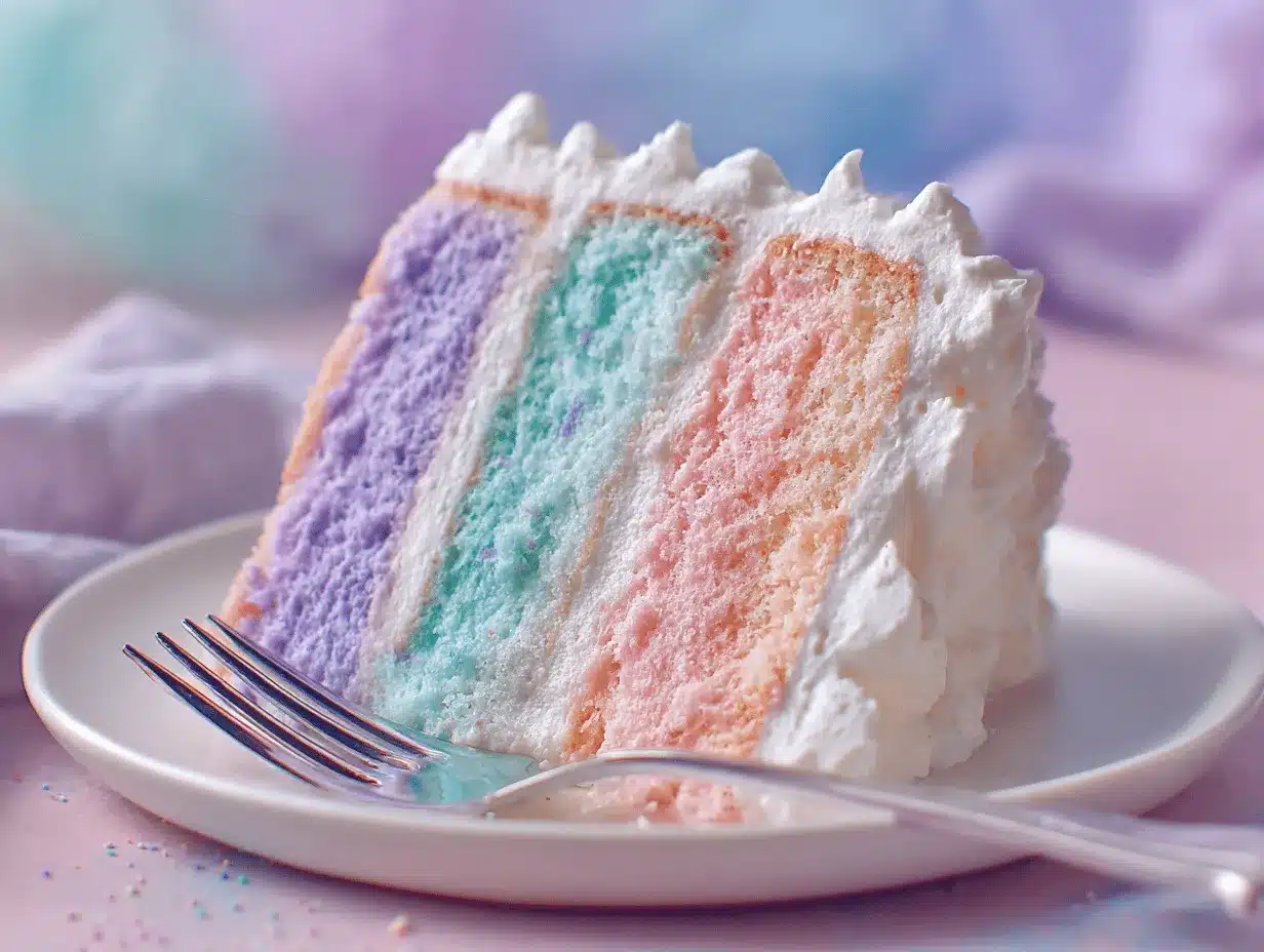 cotton candy cake preparation steps