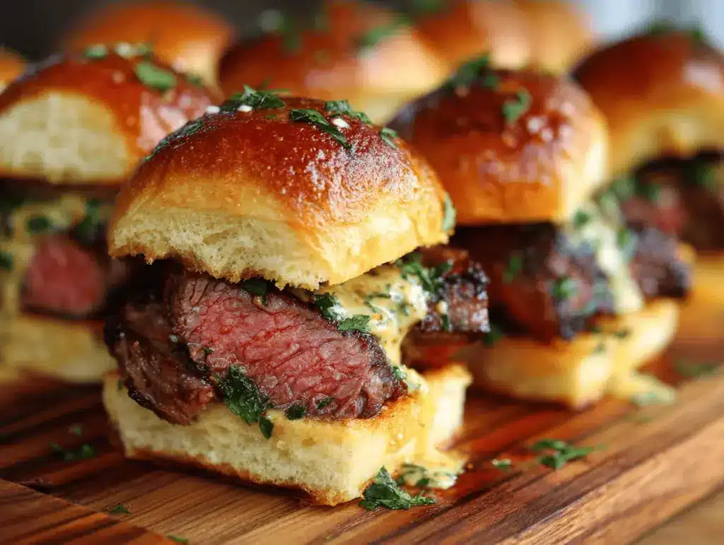 cowboy butter steak sliders - featured image