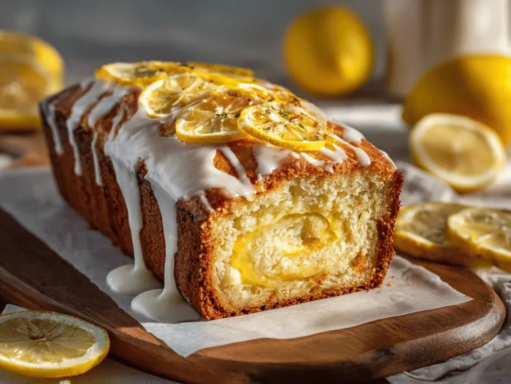 cream cheese lemon loaf - featured image
