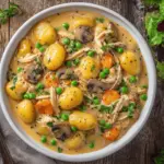 creamy chicken and gnocchi pot pie - featured image