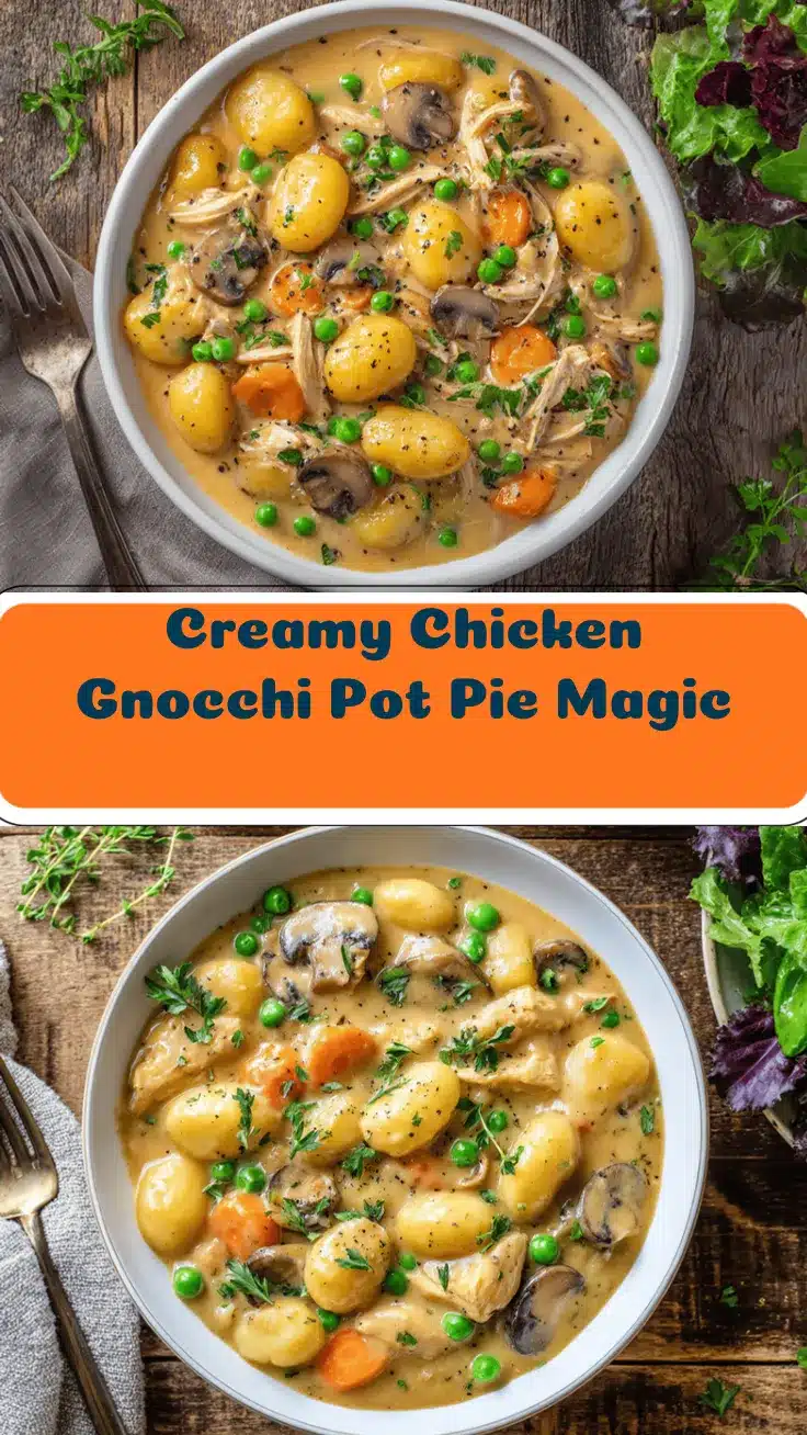 creamy chicken and gnocchi pot pie recipe