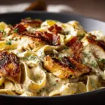 creamy chicken bacon ranch pasta - featured image