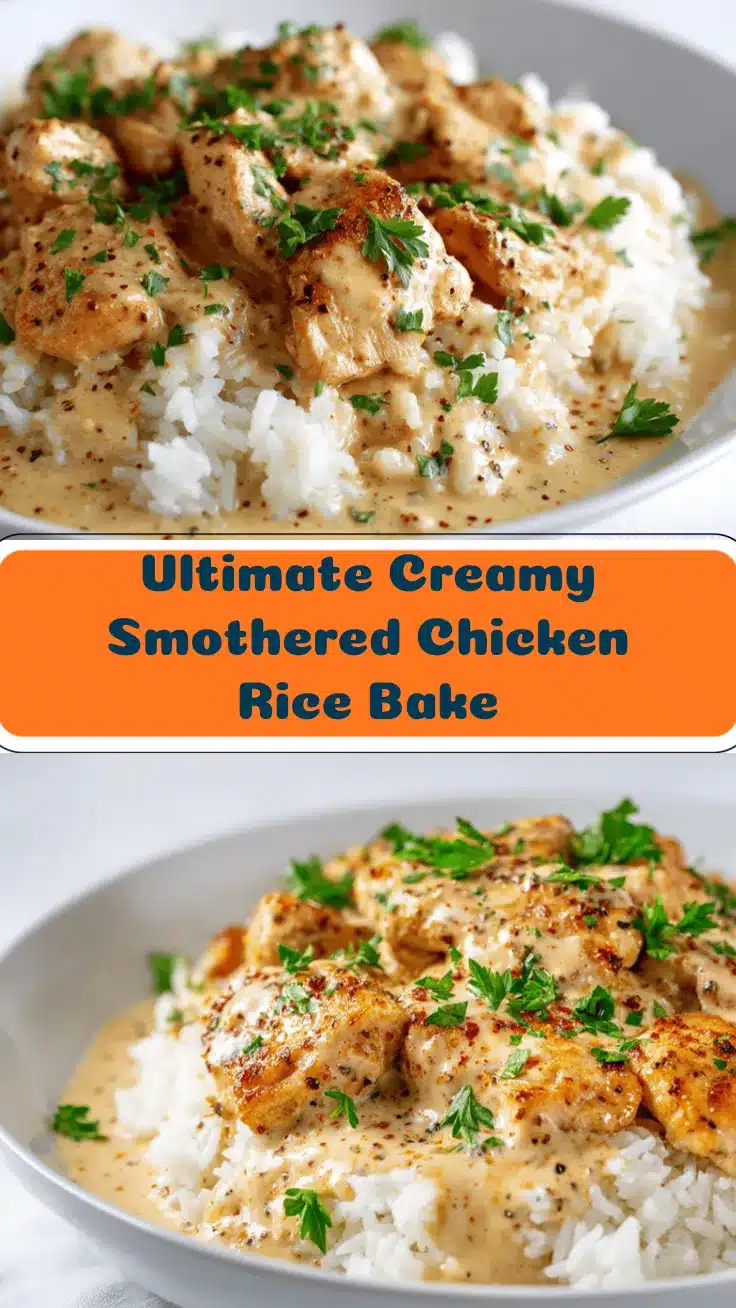 creamy smothered chicken and rice recipe