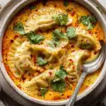 creamy Thai chicken potsticker soup - featured image
