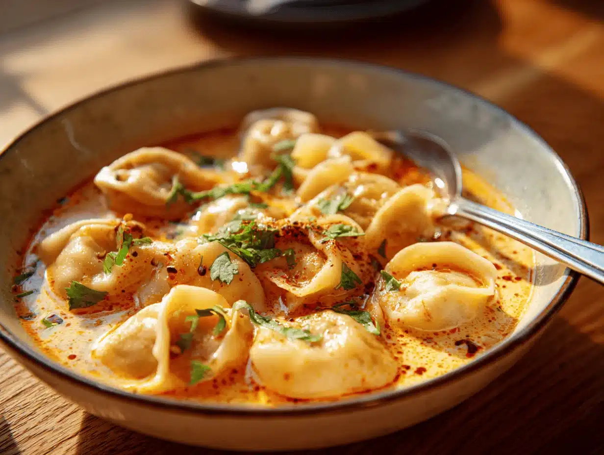 creamy Thai dumpling soup - featured image