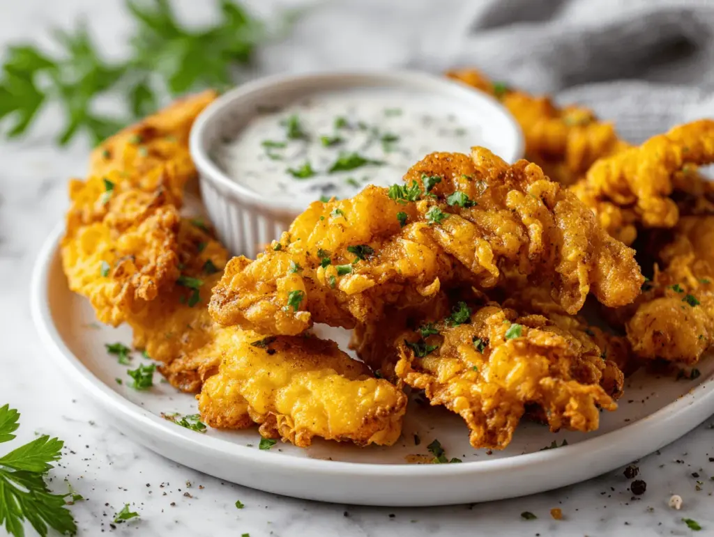 crispy beer-battered chicken tenders - featured image