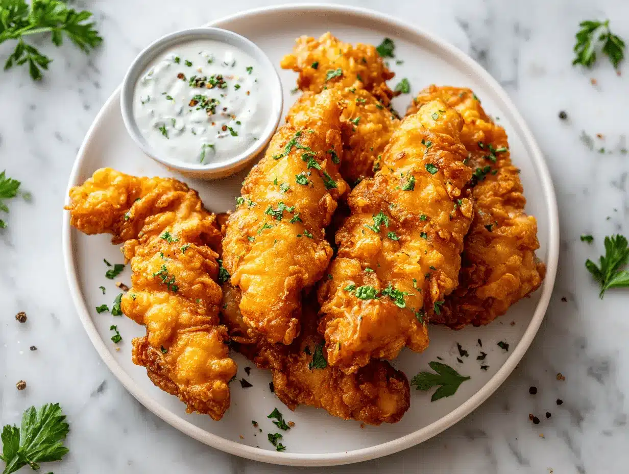crispy beer-battered chicken tenders preparation steps