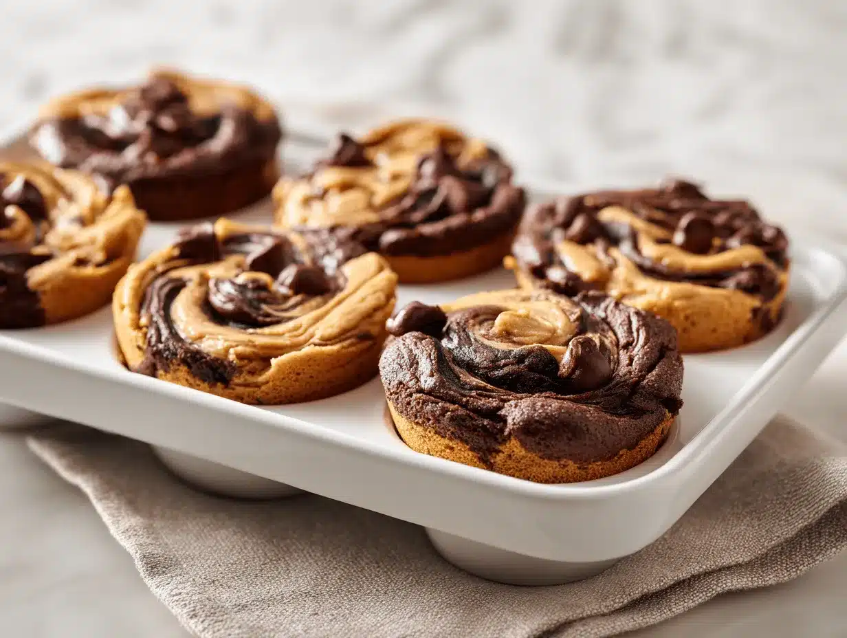 edible cookie dough brownie batter swirl cups preparation steps
