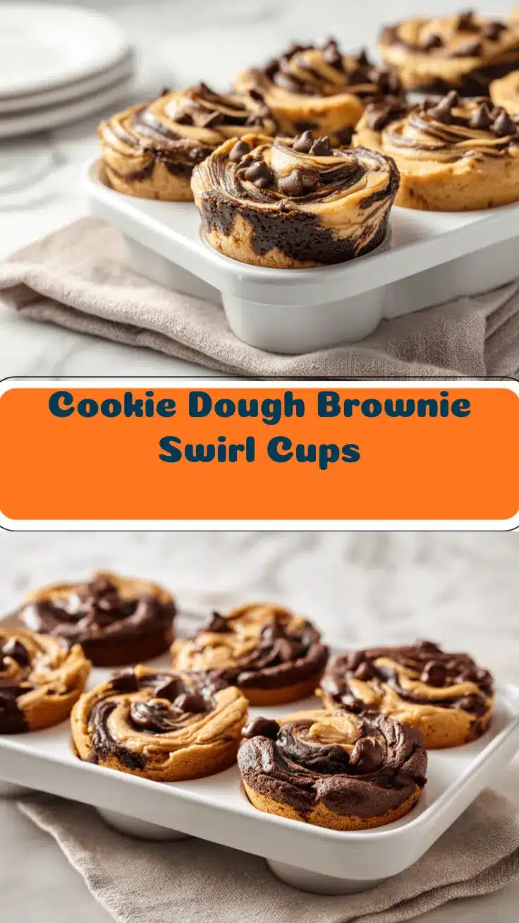 edible cookie dough brownie batter swirl cups recipe
