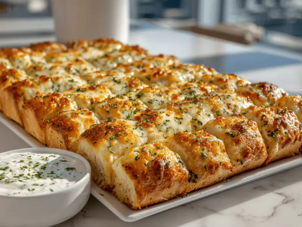 garlic butter Texas toast cheesy breadsticks - featured image