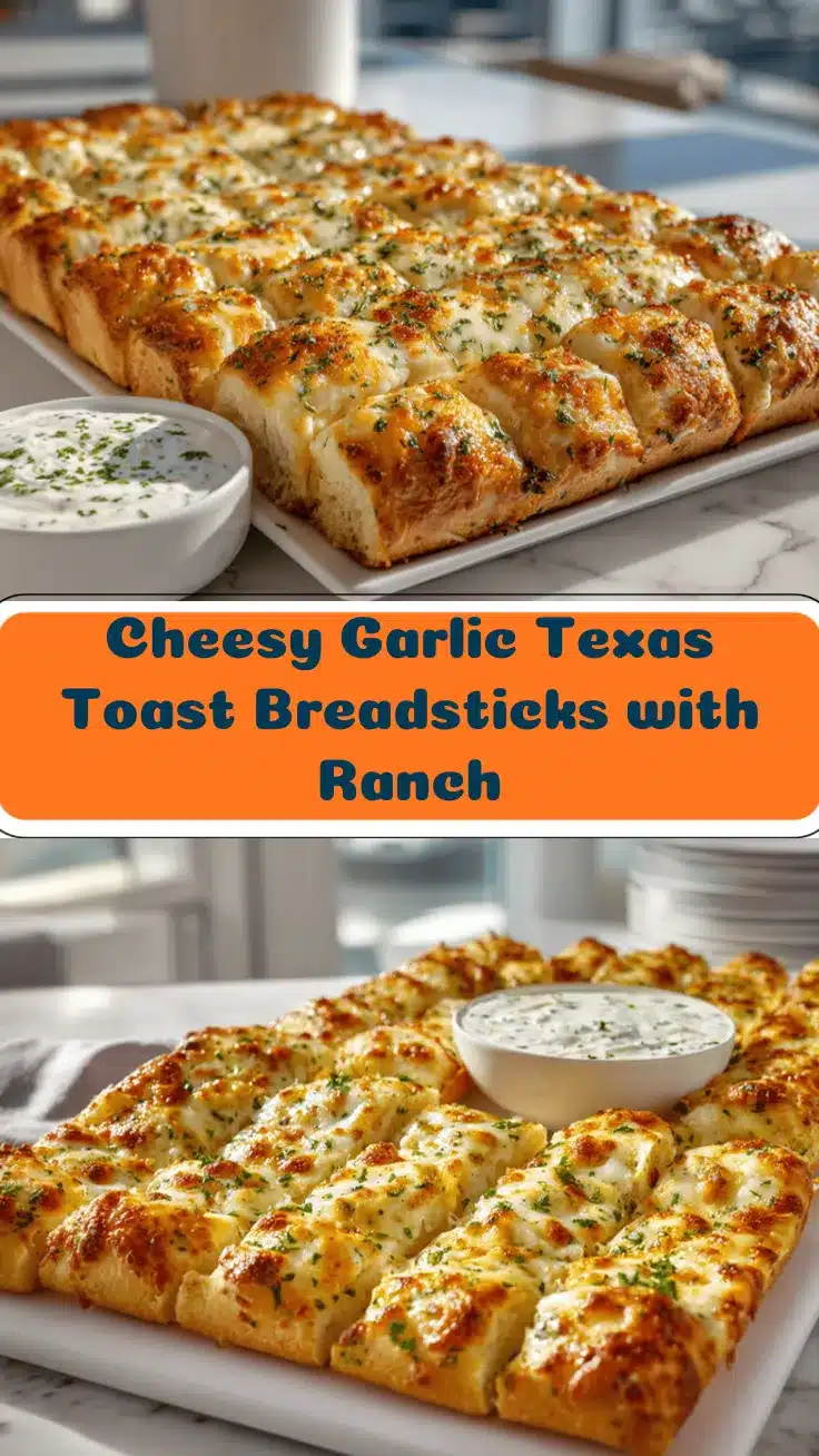 garlic butter Texas toast cheesy breadsticks recipe