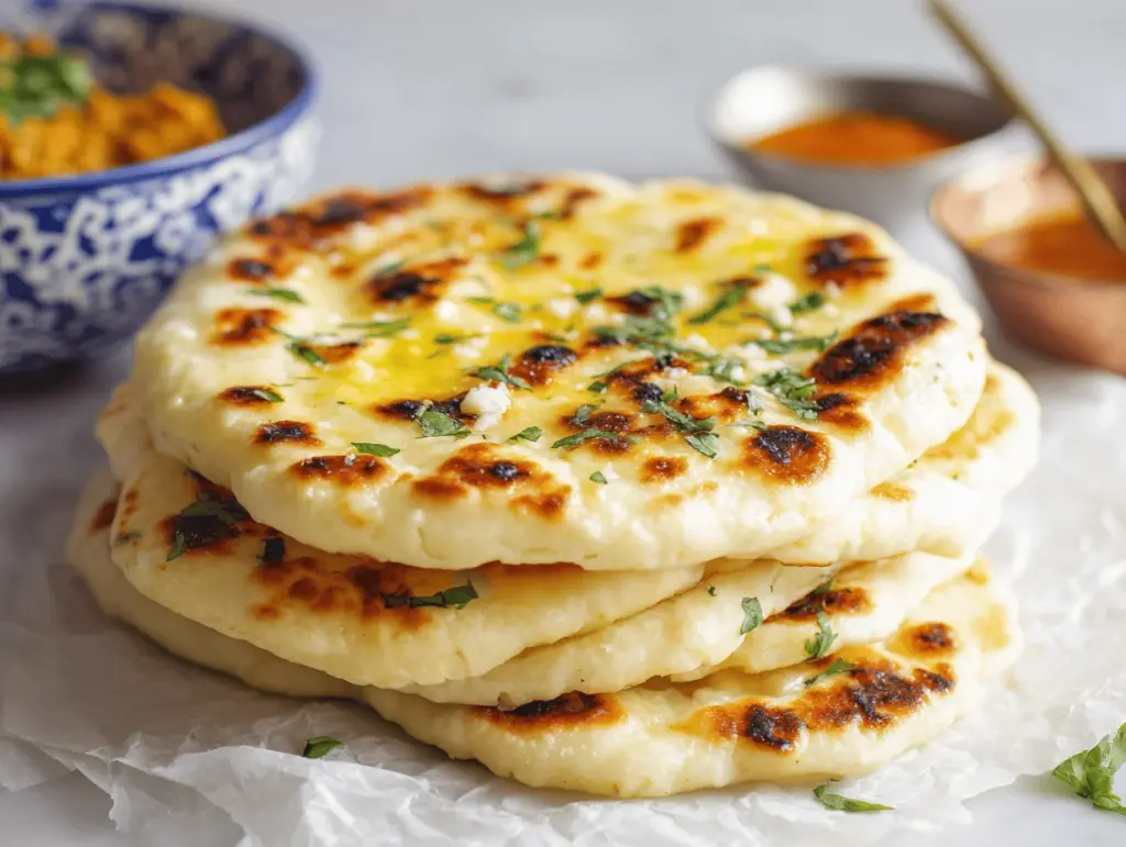 garlic cottage cheese naan - featured image
