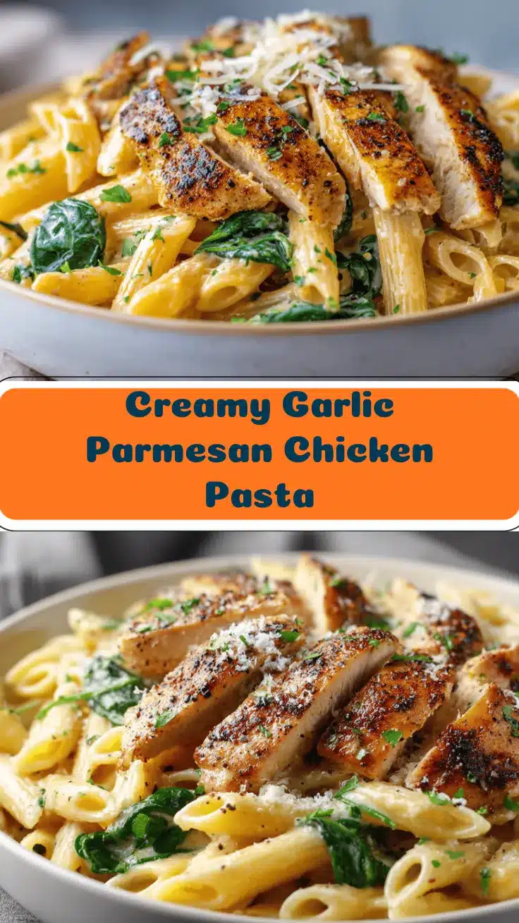garlic parmesan chicken pasta recipe