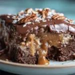 German chocolate poke cake - featured image