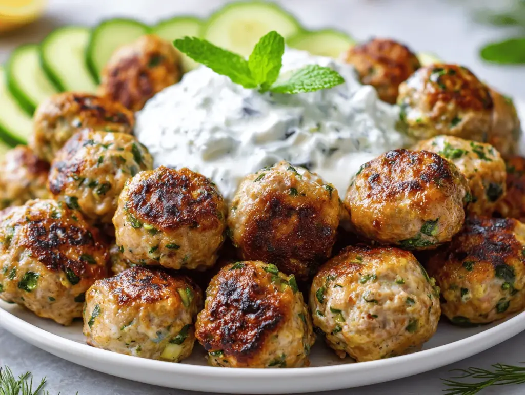 Greek chicken meatballs - featured image