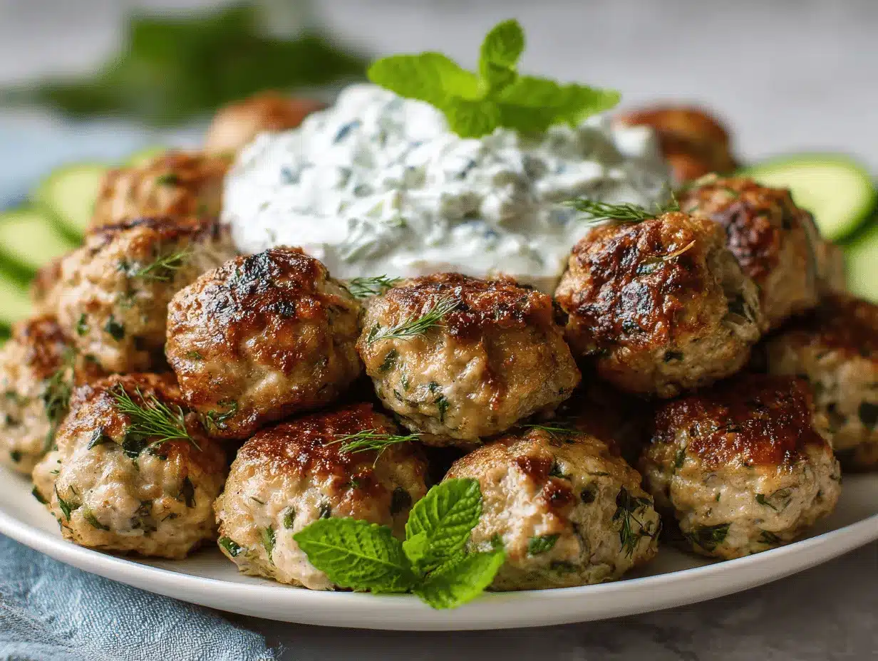 Greek chicken meatballs preparation steps