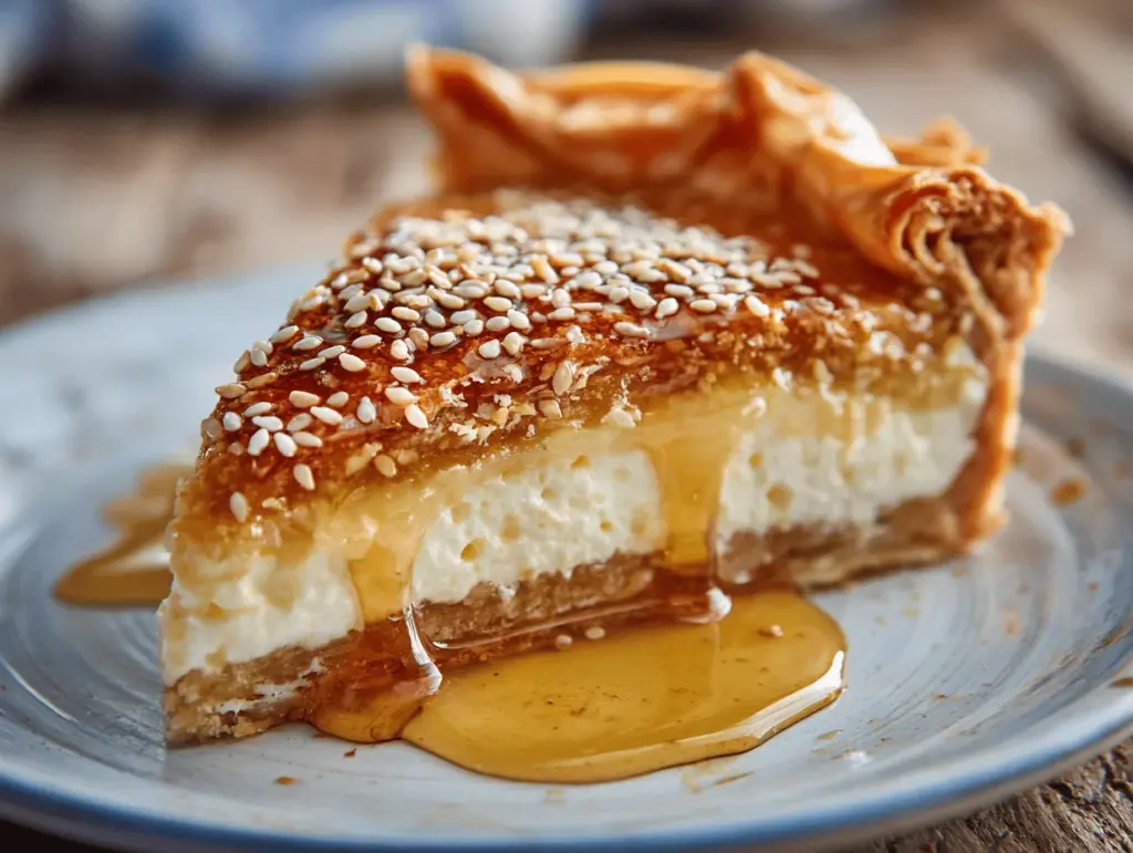 Greek honey pie recipe - featured image