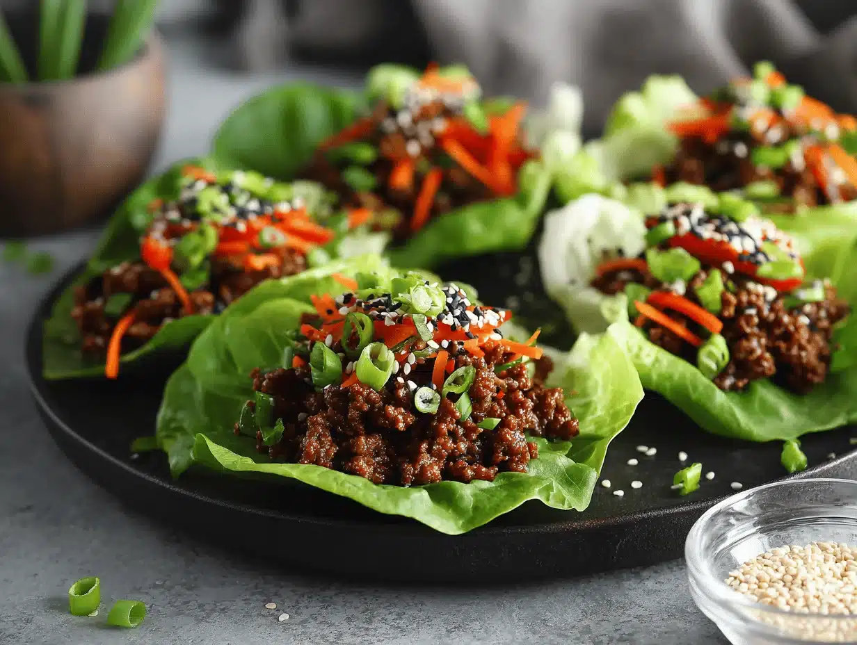 ground beef lettuce wraps - featured image