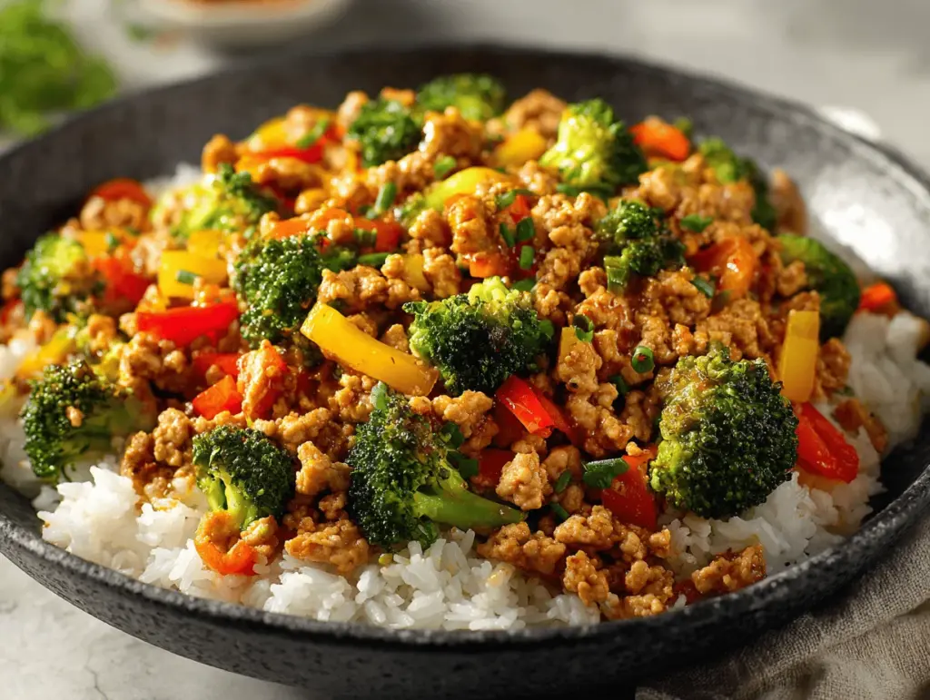 ground chicken and broccoli stir-fry - featured image