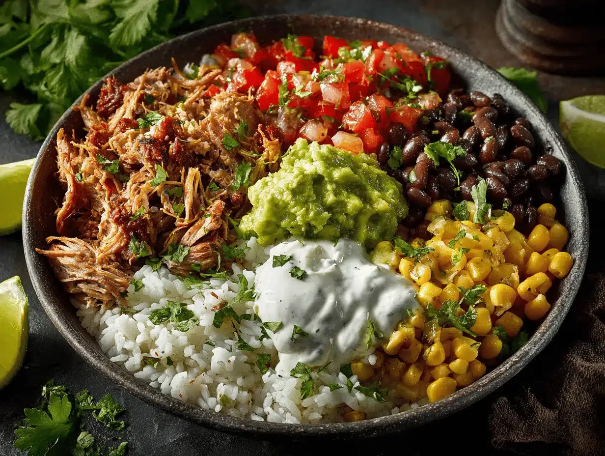 high protein carnitas bowls preparation steps
