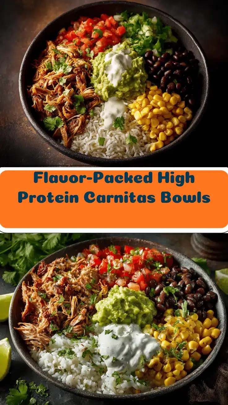 high protein carnitas bowls recipe