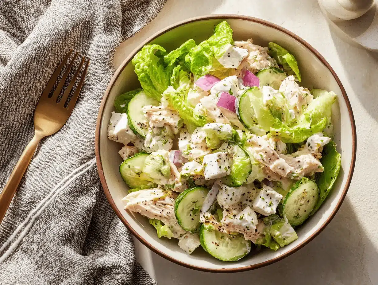 high protein chicken salad with cottage cheese preparation steps