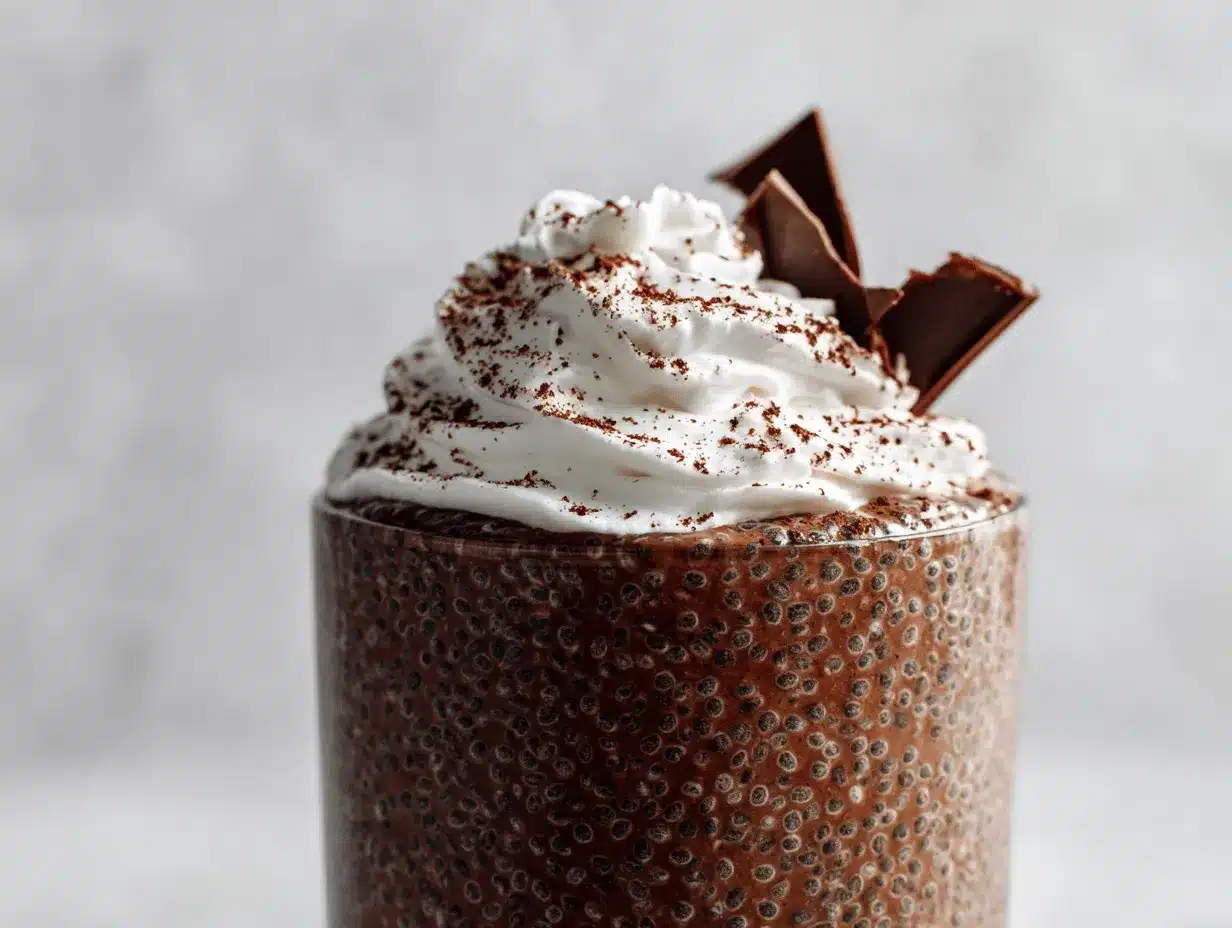 high protein chocolate chia seed pudding preparation steps
