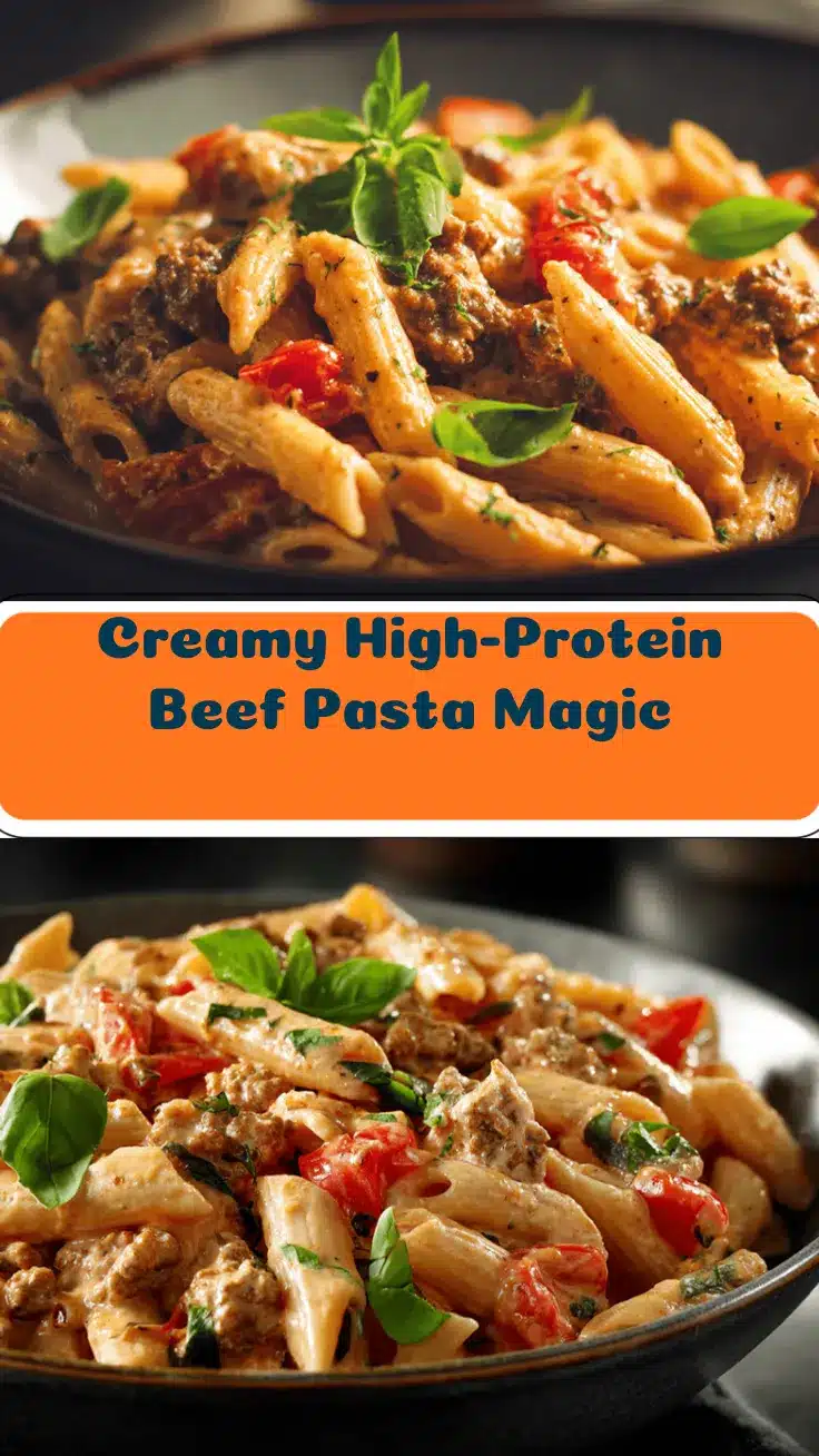 high-protein creamy beef pasta recipe
