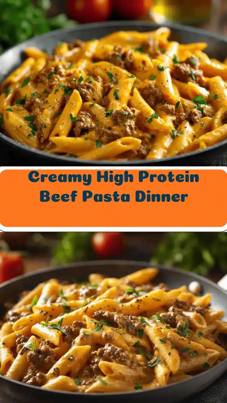 high protein creamy beef pasta recipe