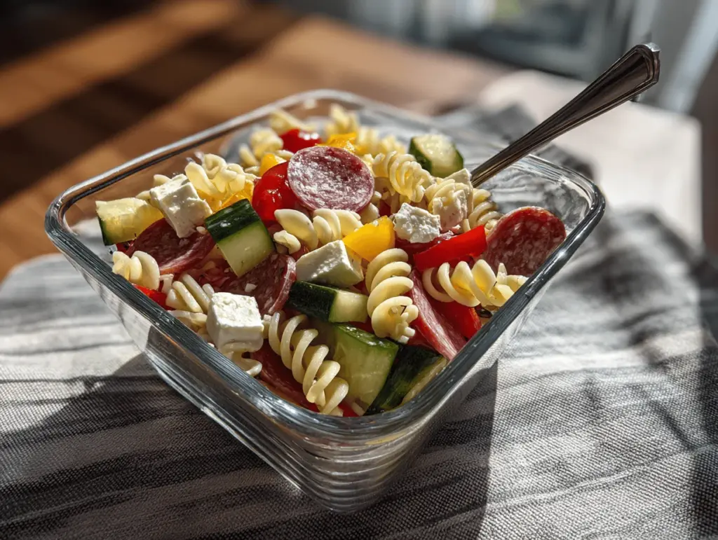 high-protein Italian pasta salad - featured image