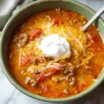high protein low carb taco soup - featured image