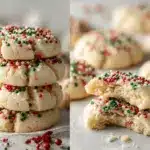 Holiday Funfetti Whipped Shortbread Cookies - featured image