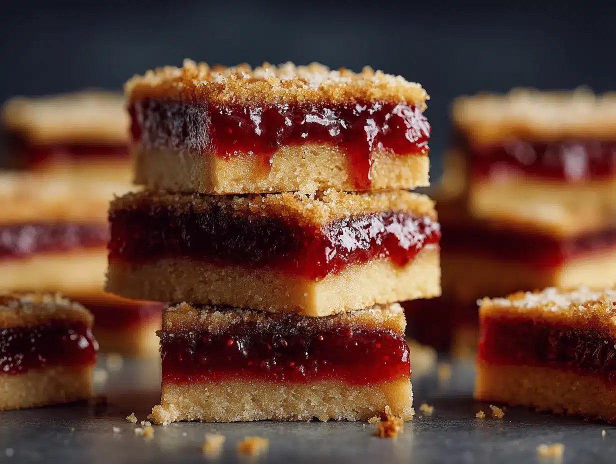 jam shortbread bars preparation steps