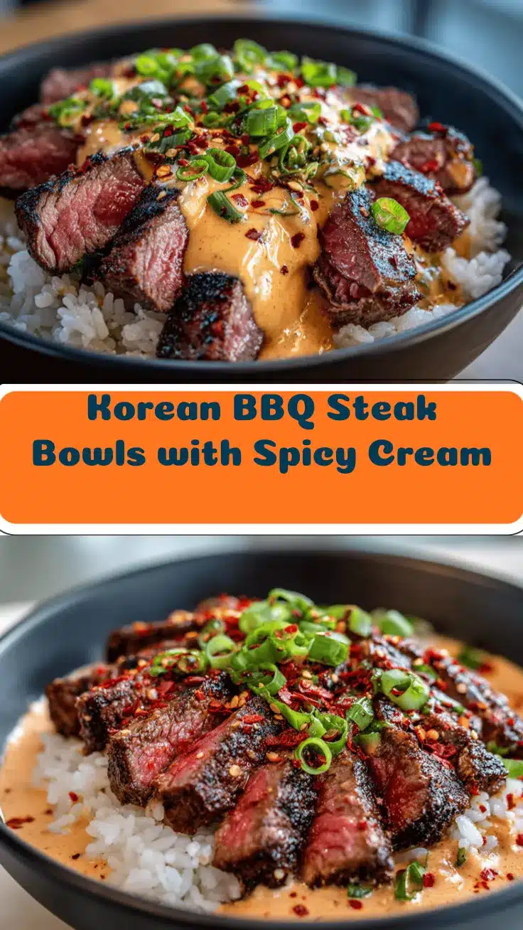 Korean BBQ steak rice bowls recipe