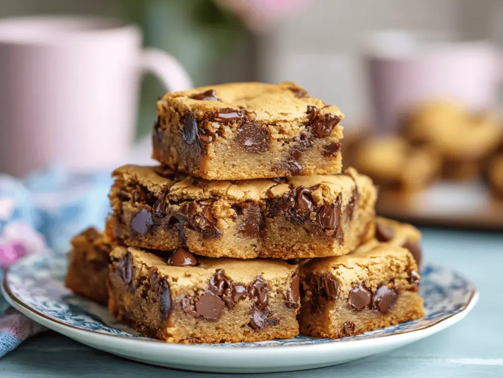 lazy chocolate chip cookie bars - featured image