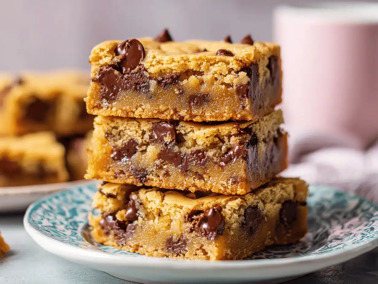 lazy chocolate chip cookie bars preparation steps