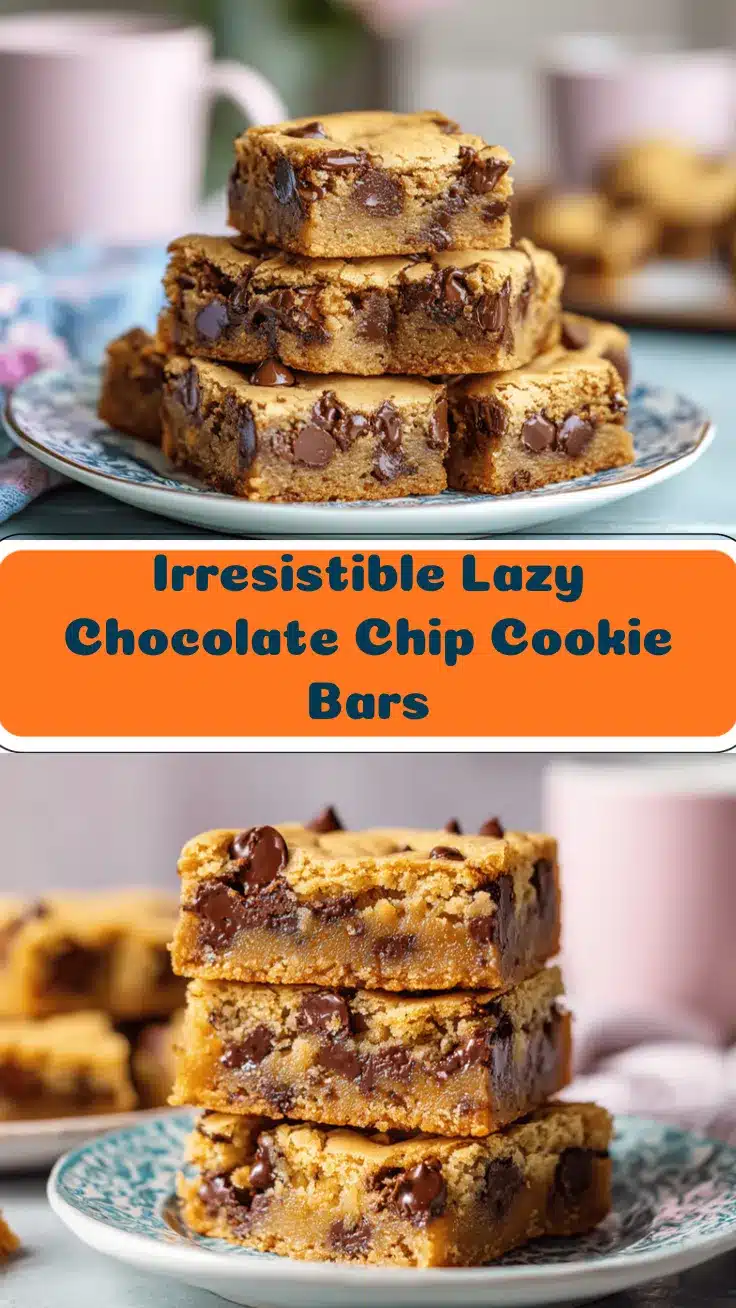 lazy chocolate chip cookie bars recipe