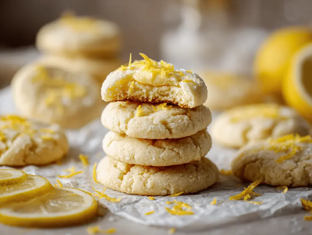 lemon cheesecake cookies - featured image