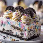 No-Bake Birthday Cake Oreo Icebox Cake - featured image